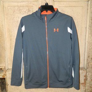 Under Armour Loose Zip Up Jacket Boys Size Youth L  (H-46)